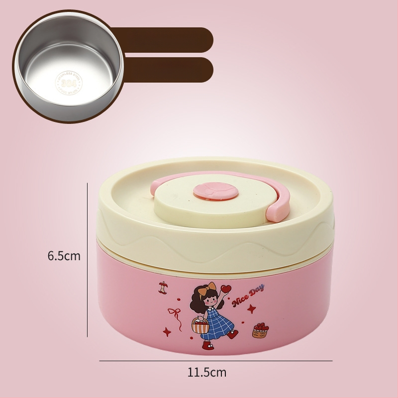 Κουτί μεσημεριανού, ανοξείδωτος χάλυβας 304, χωρητικότητα 301–500 ml, κατάλληλο για φούρνο μικροκυμάτων, σφραγμένο καπάκι, διατηρεί τη θερμοκρασία