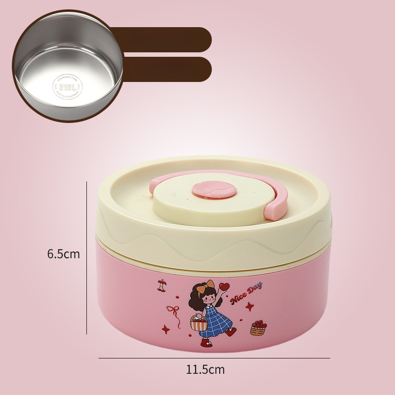 Κουτί μεσημεριανού, ανοξείδωτος χάλυβας 304, χωρητικότητα 301–500 ml, κατάλληλο για φούρνο μικροκυμάτων, σφραγμένο καπάκι, διατηρεί τη θερμοκρασία