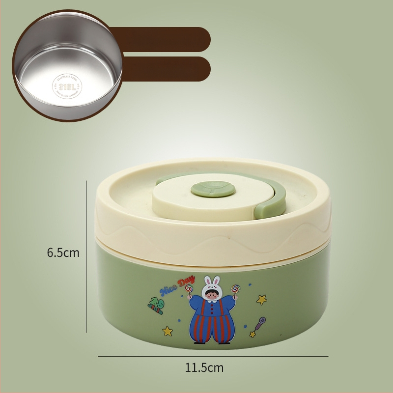 Κουτί μεσημεριανού, ανοξείδωτος χάλυβας 304, χωρητικότητα 301–500 ml, κατάλληλο για φούρνο μικροκυμάτων, σφραγμένο καπάκι, διατηρεί τη θερμοκρασία