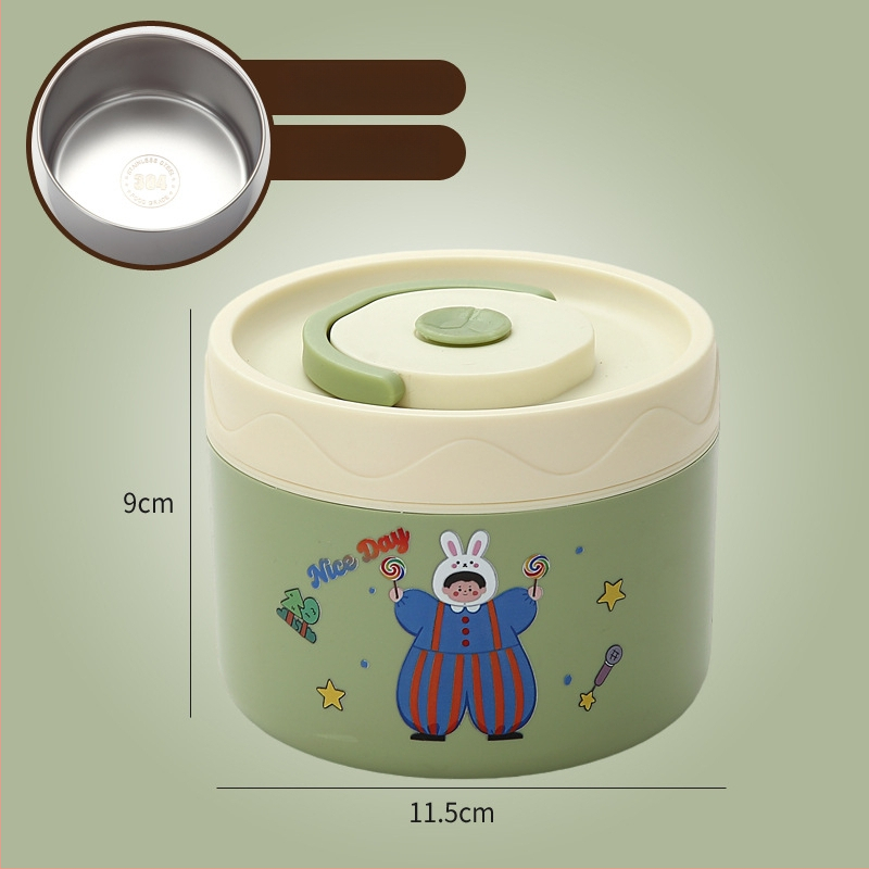 Κουτί μεσημεριανού, ανοξείδωτος χάλυβας 304, χωρητικότητα 301–500 ml, κατάλληλο για φούρνο μικροκυμάτων, σφραγμένο καπάκι, διατηρεί τη θερμοκρασία