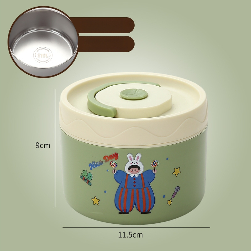 Κουτί μεσημεριανού, ανοξείδωτος χάλυβας 304, χωρητικότητα 301–500 ml, κατάλληλο για φούρνο μικροκυμάτων, σφραγμένο καπάκι, διατηρεί τη θερμοκρασία