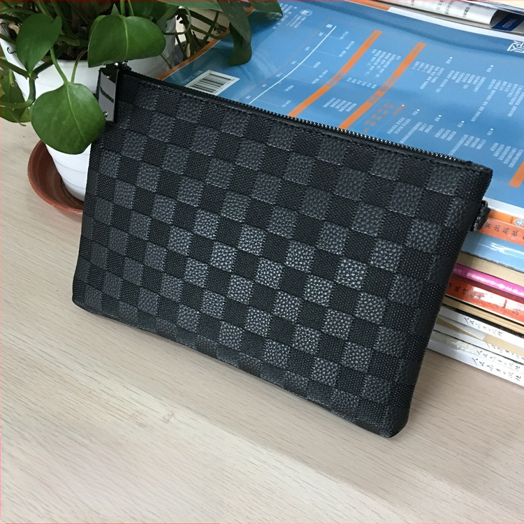 Mini Dragon portofel clutch masculin din piele PU – model geometric gravat, impermeabil, căptușeală din nylon, stil de afaceri