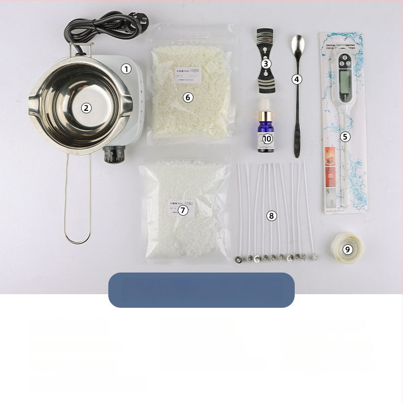 Mingmens aromaterápiás gyertya készítő készlet — kézműves eszközök indukciós főzőfelülettel, viasz fazékkal és hőmérővel