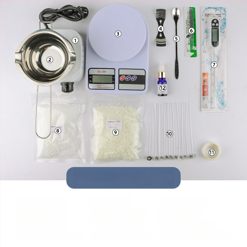 Mingmens aromaterápiás gyertya készítő készlet — kézműves eszközök indukciós főzőfelülettel, viasz fazékkal és hőmérővel