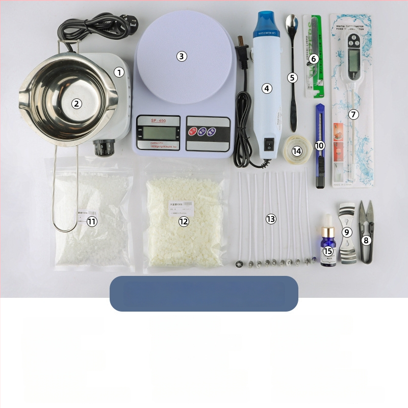 Mingmens aromaterápiás gyertya készítő készlet — kézműves eszközök indukciós főzőfelülettel, viasz fazékkal és hőmérővel