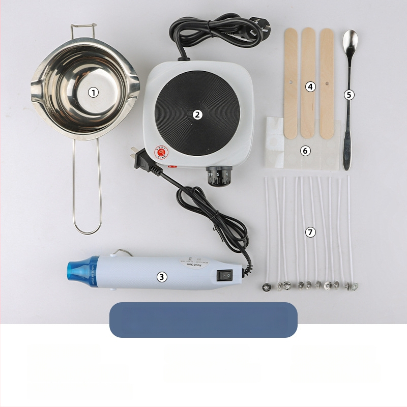 Mingmens aromaterápiás gyertya készítő készlet — kézműves eszközök indukciós főzőfelülettel, viasz fazékkal és hőmérővel