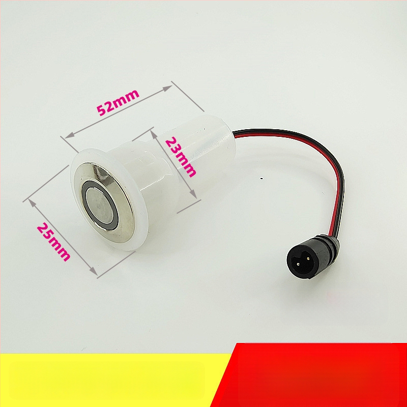 WC pulzusszelepes vezérlő – PVC, egységes kivitel, modell AC-001, öblítési mód, felső végén lévő gomb