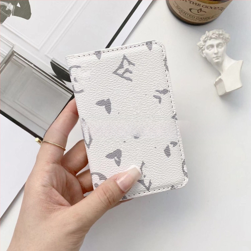 Portofel pentru carduri cu două pliuri, material PU, model în carouri, unisex, stil retro european-american