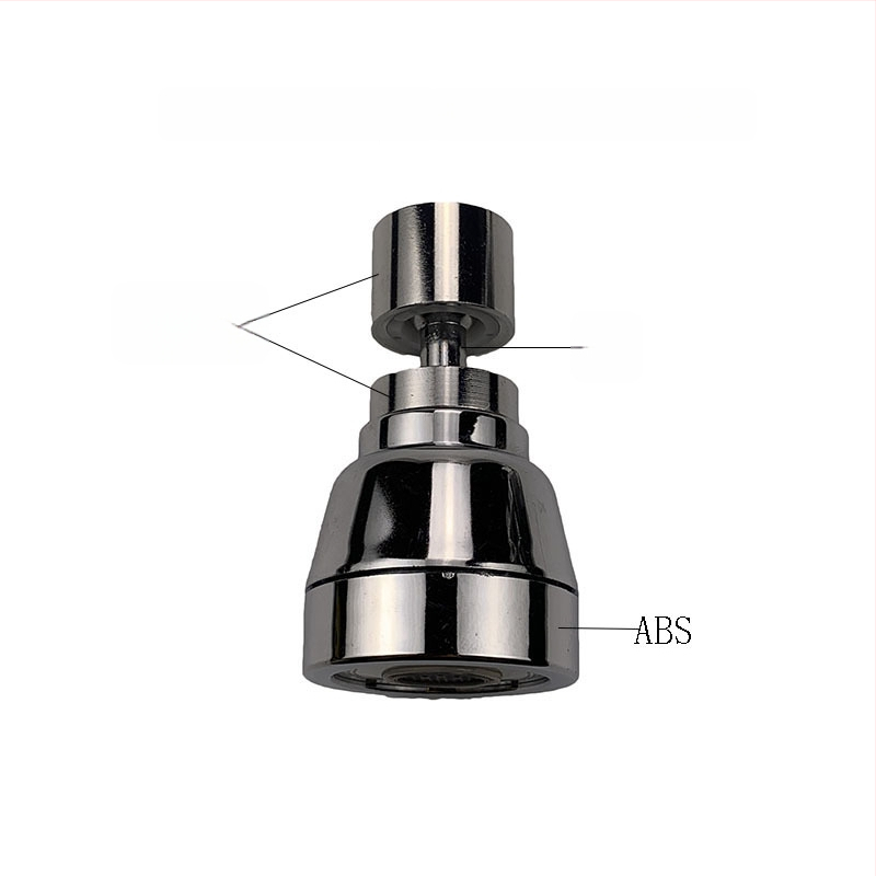 Filtračná hubica na kohútik, nerezová oceľ, univerzálne otáčajúci sa výstup s tromi úrovňami toku, kryt proti striekaniu a predĺženie