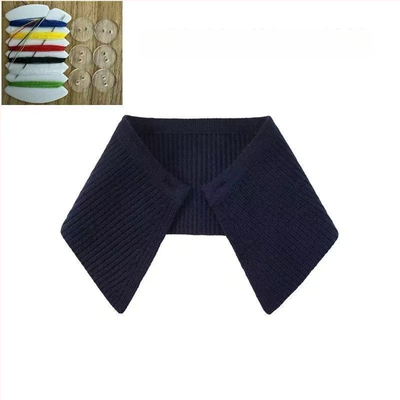 Shatongman Gyerekeknek Levehető Ríbben Négyzet Gallér Tollas Díszítéssel, Koreai Stílusú Nagy Gallér, Meleg, Foltmentes, Poliészter Külső és Poliészter Belső, 2025 Tavasz