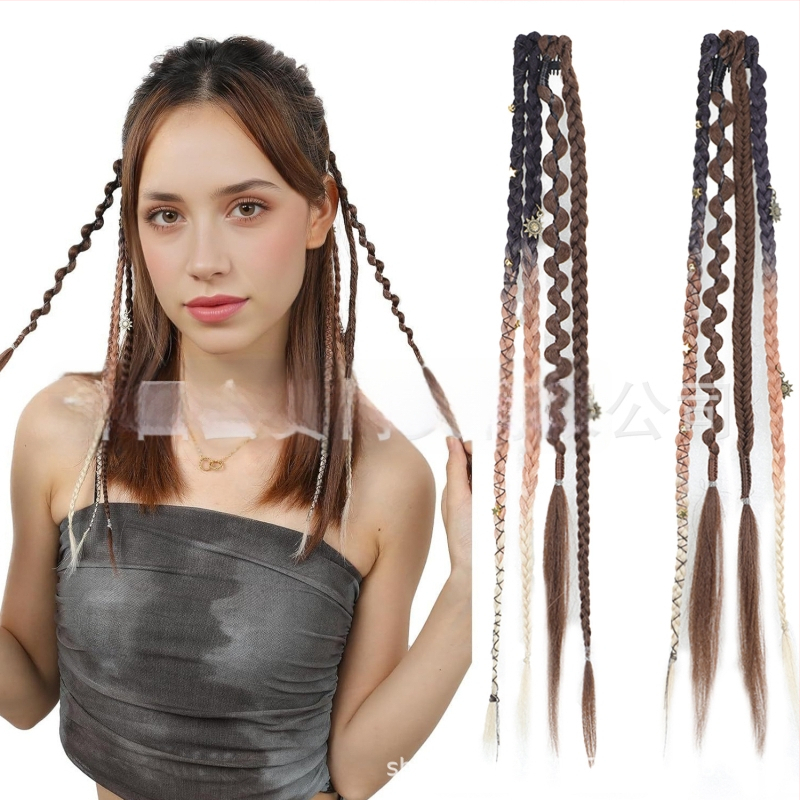 Extensii de păr împletite, marca Aisi, model Bz, sârmă rezistentă la temperatură, păr drept, procesare mecanică