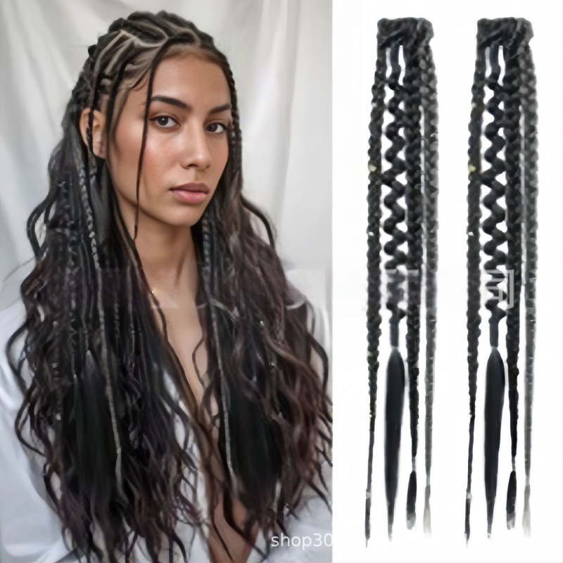 Extensii de păr împletite, marca Aisi, model Bz, sârmă rezistentă la temperatură, păr drept, procesare mecanică