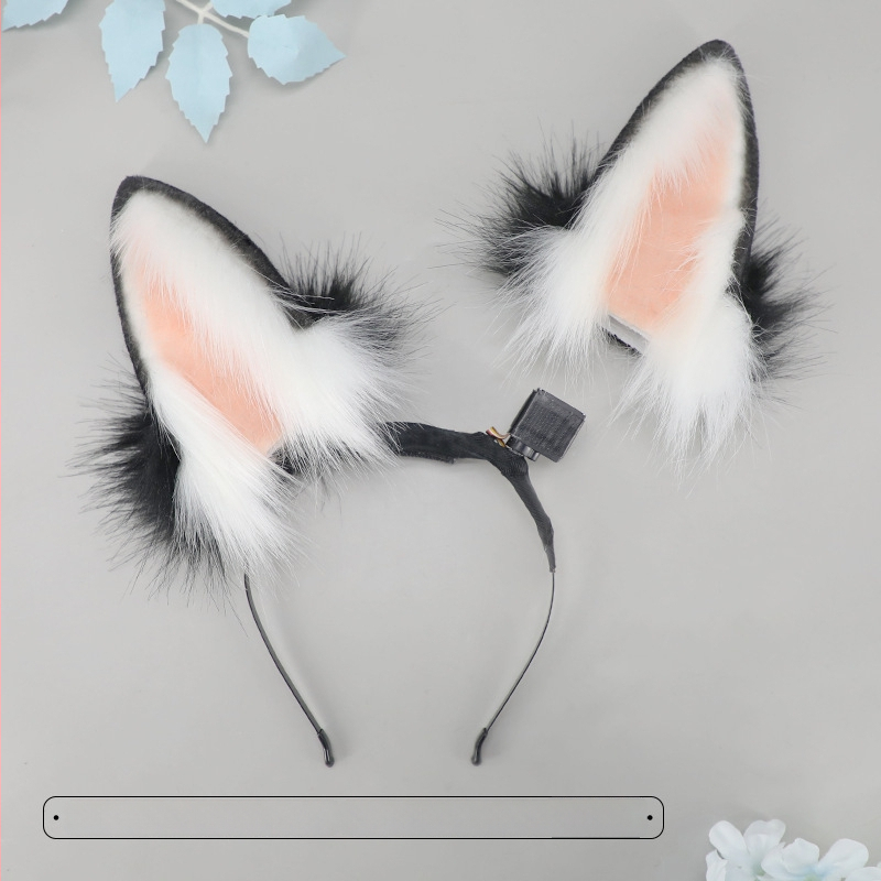 Лента за глава с котешки уши – плюшена материя, ръчна изработка, карикатурен стил, унисекс