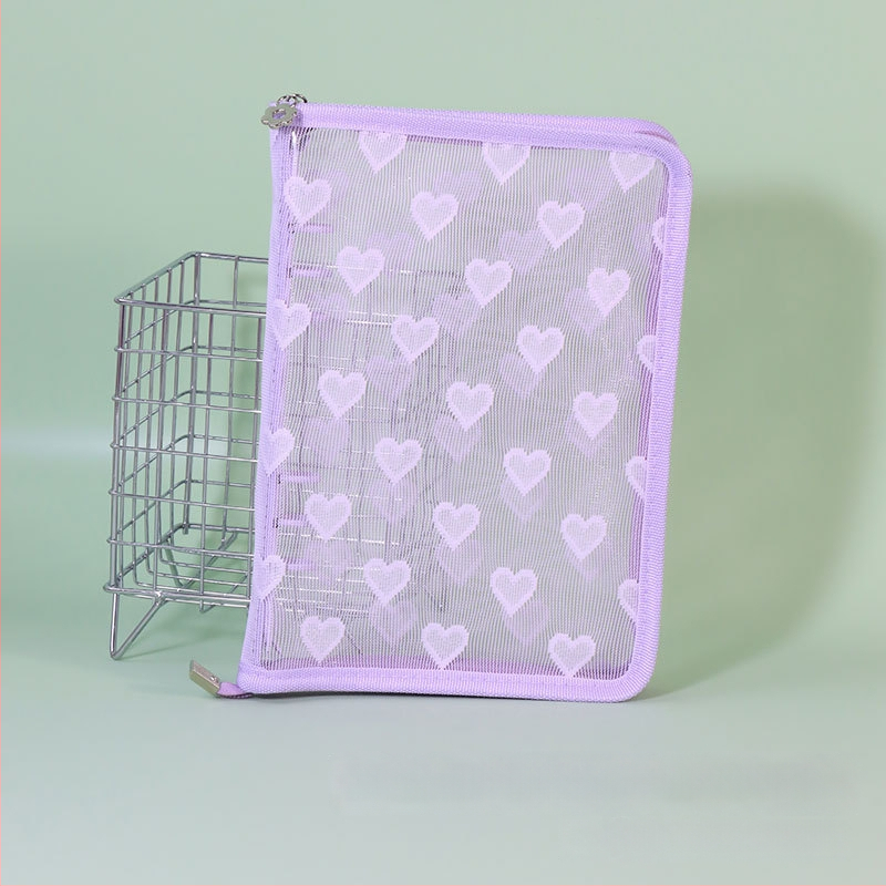 Λευκώματα με φύλλα χαλαρά, διαφανές PVC εξώφυλλο σε σχήμα καρδιάς, σύνδεση με 3 οπές