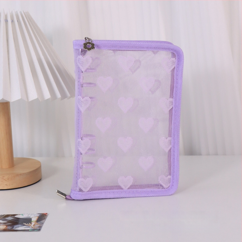 Λευκώματα με φύλλα χαλαρά, διαφανές PVC εξώφυλλο σε σχήμα καρδιάς, σύνδεση με 3 οπές