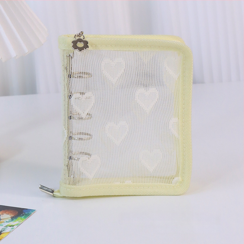 Λευκώματα με φύλλα χαλαρά, διαφανές PVC εξώφυλλο σε σχήμα καρδιάς, σύνδεση με 3 οπές