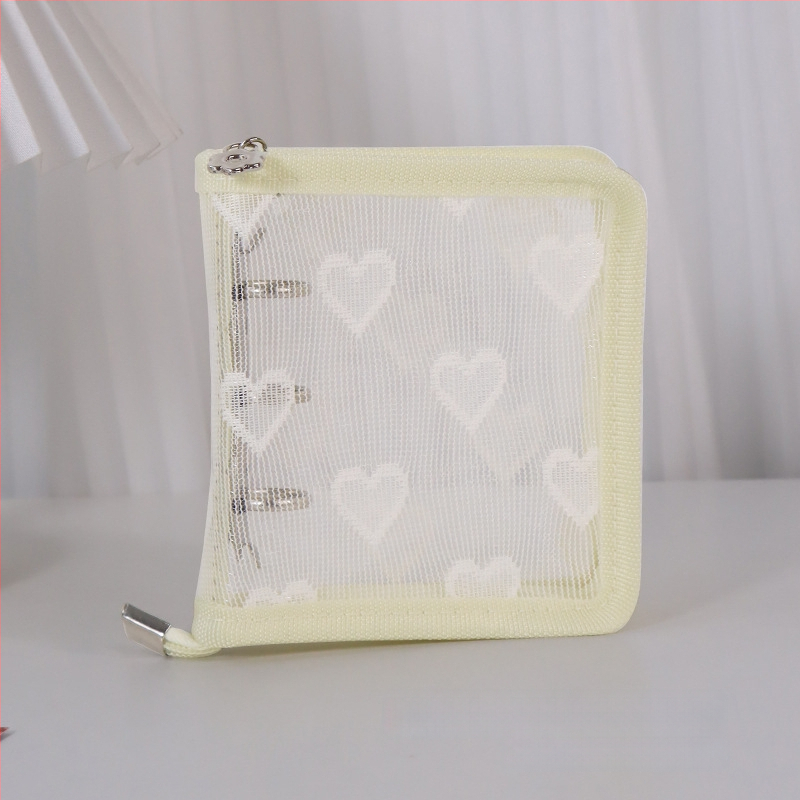 Λευκώματα με φύλλα χαλαρά, διαφανές PVC εξώφυλλο σε σχήμα καρδιάς, σύνδεση με 3 οπές