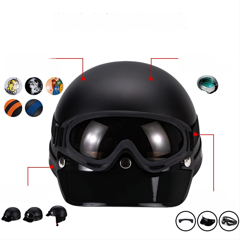 Μισό κράνος για ηλεκτρικά οχήματα, ABS κέλυφος, 3C πιστοποιημένο, για ενήλικες, όλο το χρόνο