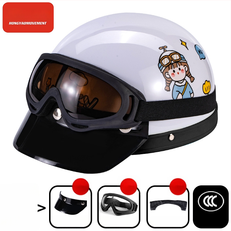 Μισό κράνος για ηλεκτρικά οχήματα, ABS κέλυφος, 3C πιστοποιημένο, για ενήλικες, όλο το χρόνο