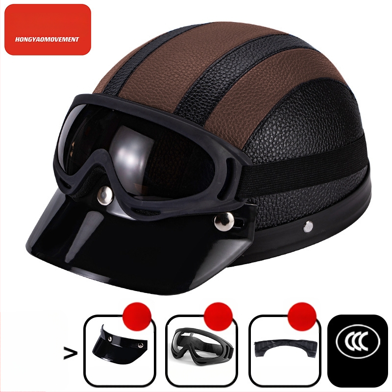 Μισό κράνος για ηλεκτρικά οχήματα, ABS κέλυφος, 3C πιστοποιημένο, για ενήλικες, όλο το χρόνο