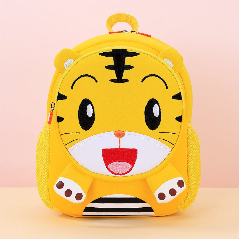 Óvodás gyermek hátizsák dinoszaurusz mintával, uniszex, lélegző diving cloth anyag, légpárnás vállpántok, állat mintázat