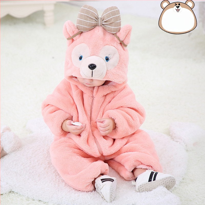 Unisex βρεφικό ολόσωμο φορμάκι με κουκούλα, μακριά μανίκια, ύφασμα φλανελ πολυεστέρα – για άνοιξη, φθινοπωρο και χειμώνα, μάρκα Tolo Rabbit