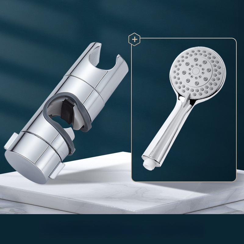 Držiak sprchový s vyvýšenou tyčou, univerzálny, bez vŕtania, nastaviteľné spodné sedenie a posuvný puzdro — Carpenter Ding