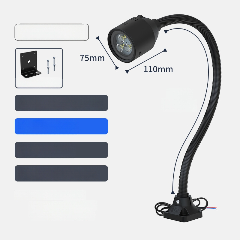 LED φως εργασίας μηχανουργείου με μαγνητική βάση και εύκαμπτο σωλήνα για τόρνο