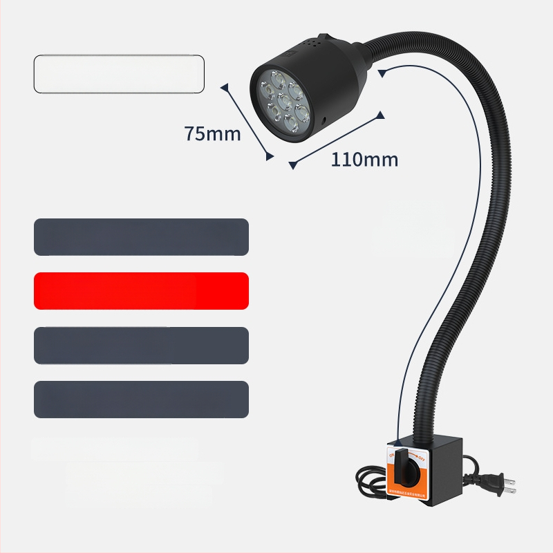 LED φως εργασίας μηχανουργείου με μαγνητική βάση και εύκαμπτο σωλήνα για τόρνο