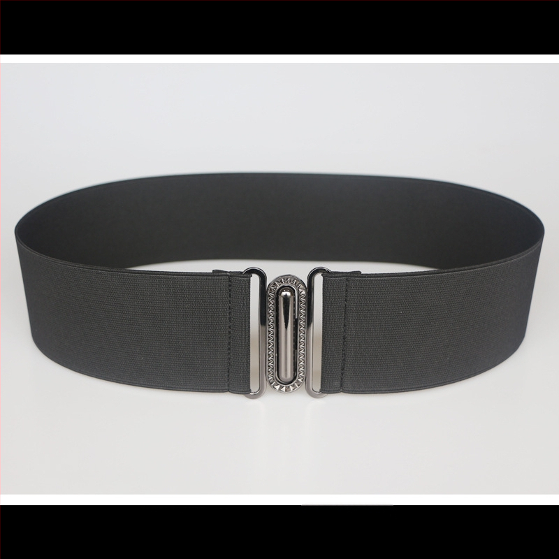 Centură elastică pentru talie, pentru rochie, cu dungi, cu buclă simplă, textură moale