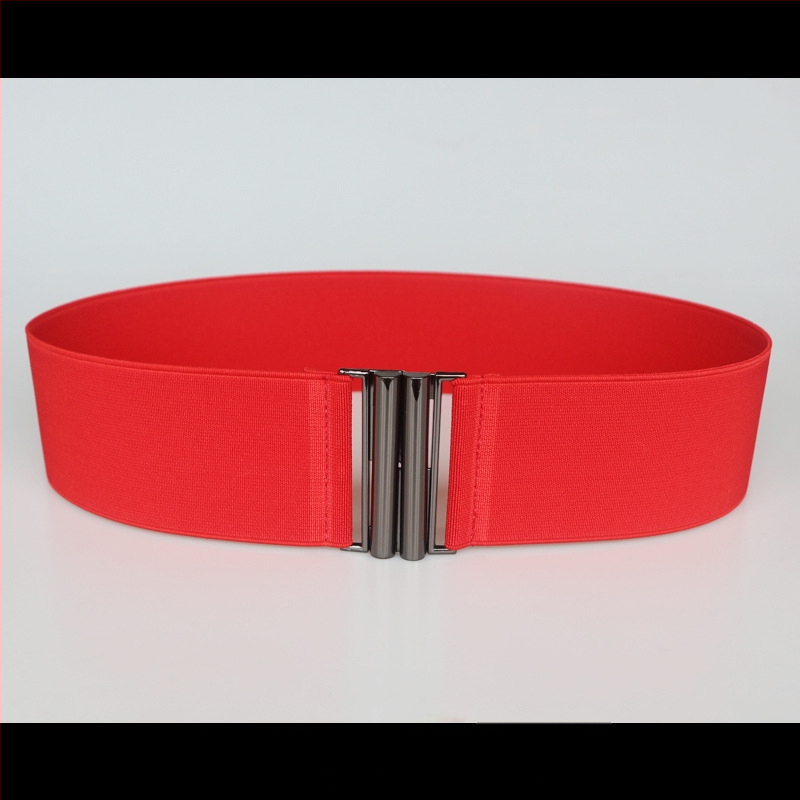 Centură elastică pentru talie, pentru rochie, cu dungi, cu buclă simplă, textură moale