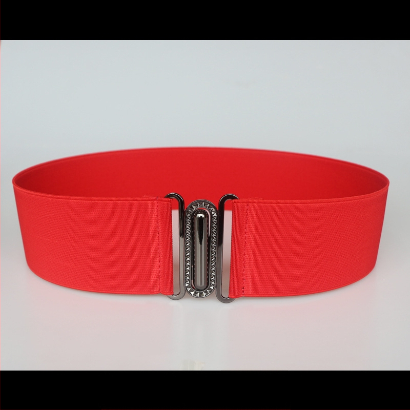 Centură elastică pentru talie, pentru rochie, cu dungi, cu buclă simplă, textură moale