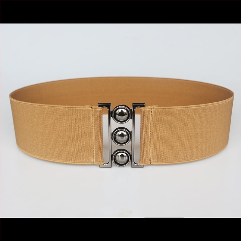 Centură elastică pentru talie, pentru rochie, cu dungi, cu buclă simplă, textură moale