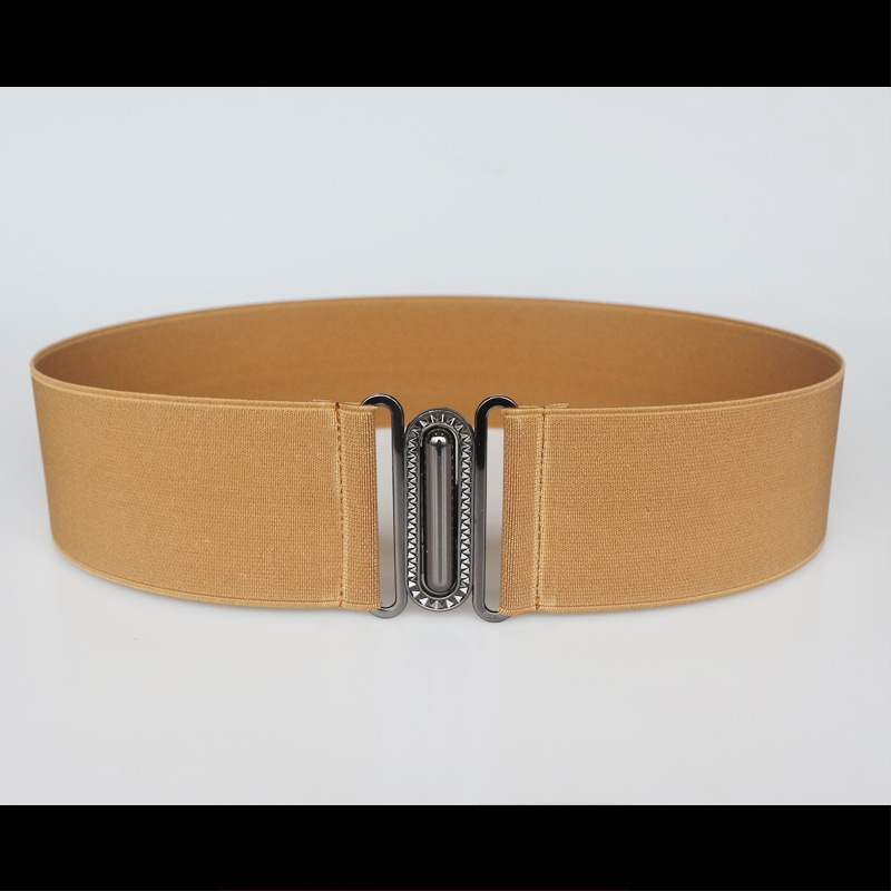 Centură elastică pentru talie, pentru rochie, cu dungi, cu buclă simplă, textură moale