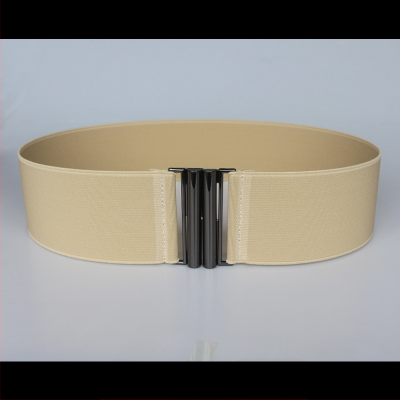 Centură elastică pentru talie, pentru rochie, cu dungi, cu buclă simplă, textură moale