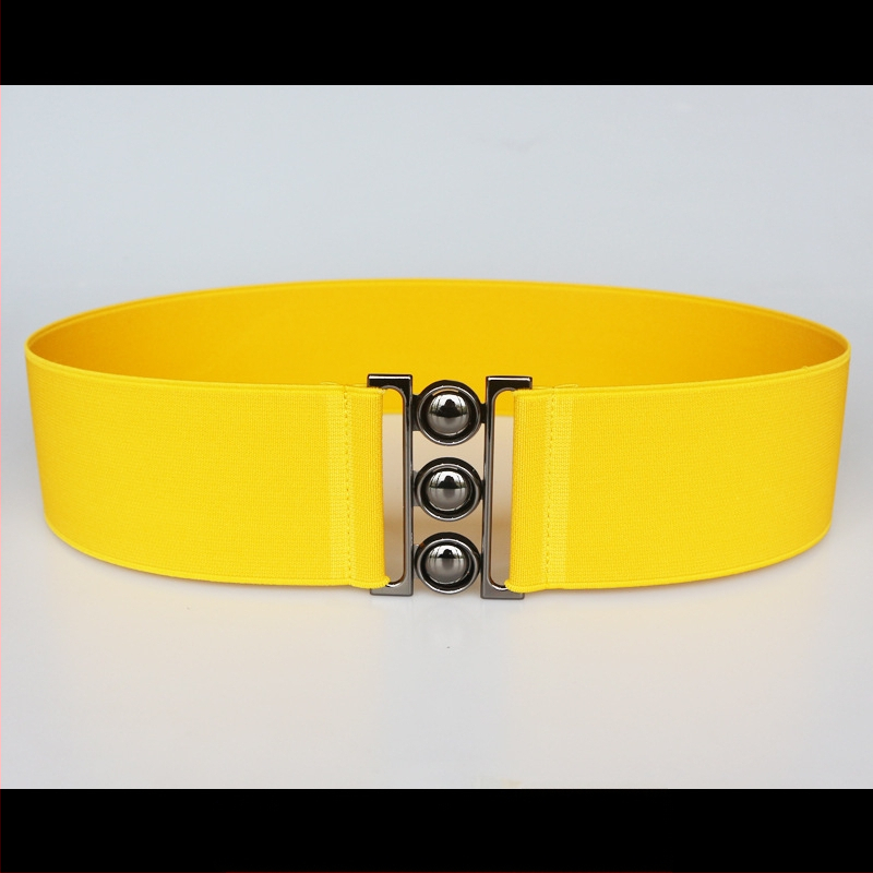 Centură elastică pentru talie, pentru rochie, cu dungi, cu buclă simplă, textură moale