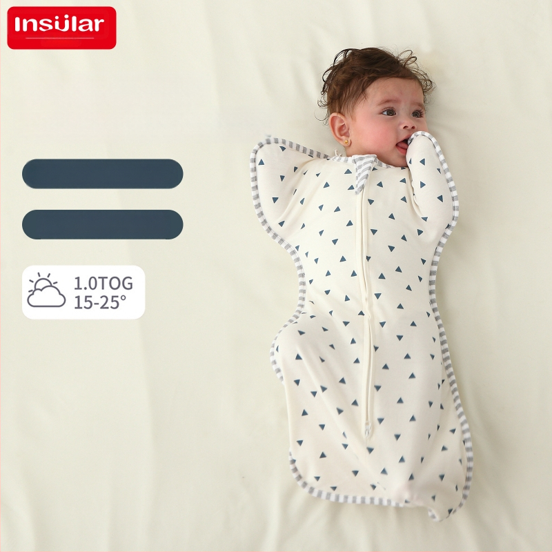 Βρεφικός υπνόσακος από 95%+ βαμβάκι, αντι-startle σχεδίαση, αποσπώμενα μανίκια, τεσσάρων εποχών, φερμουάρ νάιλον
