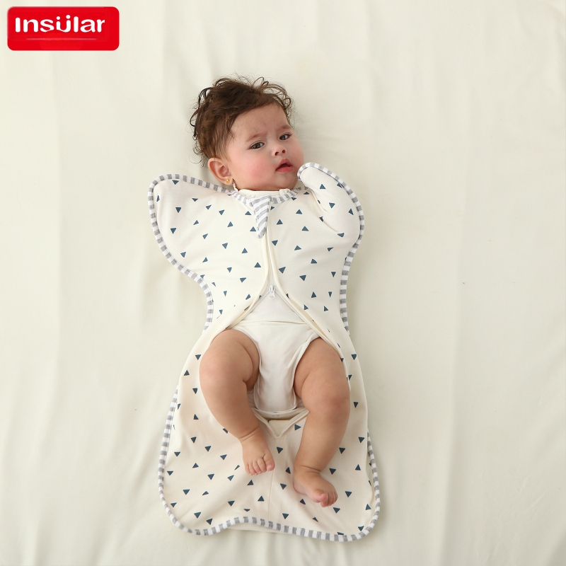 Βρεφικός υπνόσακος από 95%+ βαμβάκι, αντι-startle σχεδίαση, αποσπώμενα μανίκια, τεσσάρων εποχών, φερμουάρ νάιλον