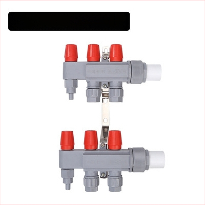 Rozdeľovač vody pre podlahové vykurovanie PPR – vysoký tok, moderný minimalistický štýl, materiál PP-R, montáž závitom, priemer vetiev 20 mm, prevádzková teplota 70°C, Forever Warm