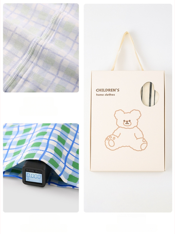 Σετ πιτζάμών για παιδιά - Yassel βισκόζη-ελαστάν, στρογγυλός λαιμός, 3/4 μανίκια, μοτίβο καρτούν, απομάκρυνση υγρασίας