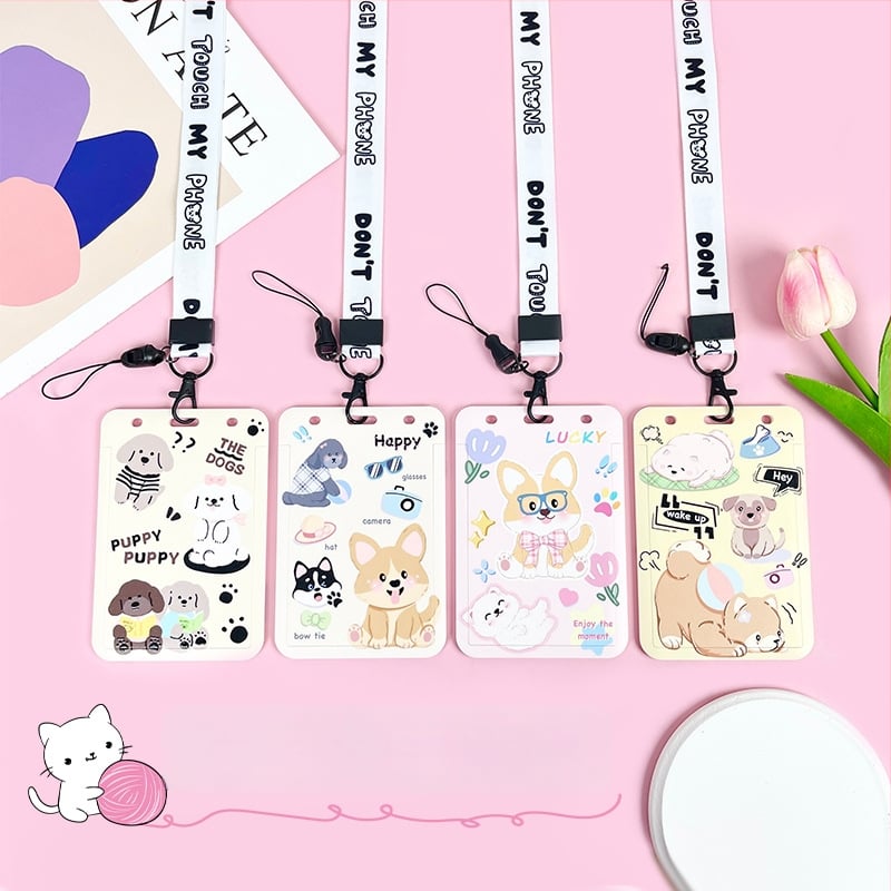 ABS картодържател, карикатурен стил, анти-изгубване, за студентска карта, кампус карта, библиотечна карта и игрови/идентификационни карти