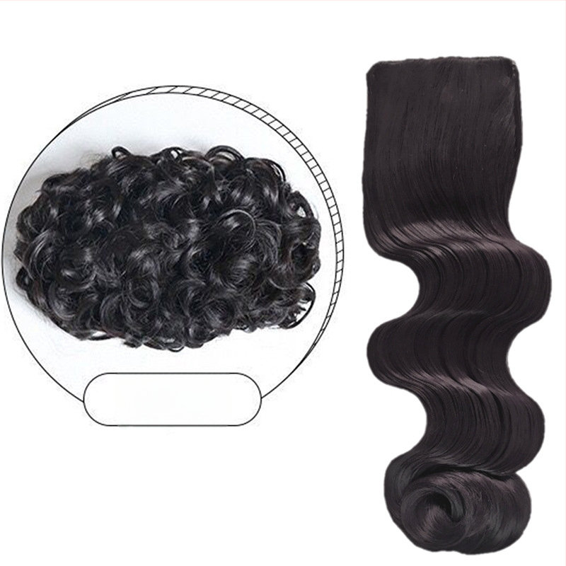 Перука с челка Yuxinde — високотемпературна коса, оформяне за оформяне, античен стил големи вълни, прегънати чела в стил Република Китай, вдъхновена от стар Шанхай