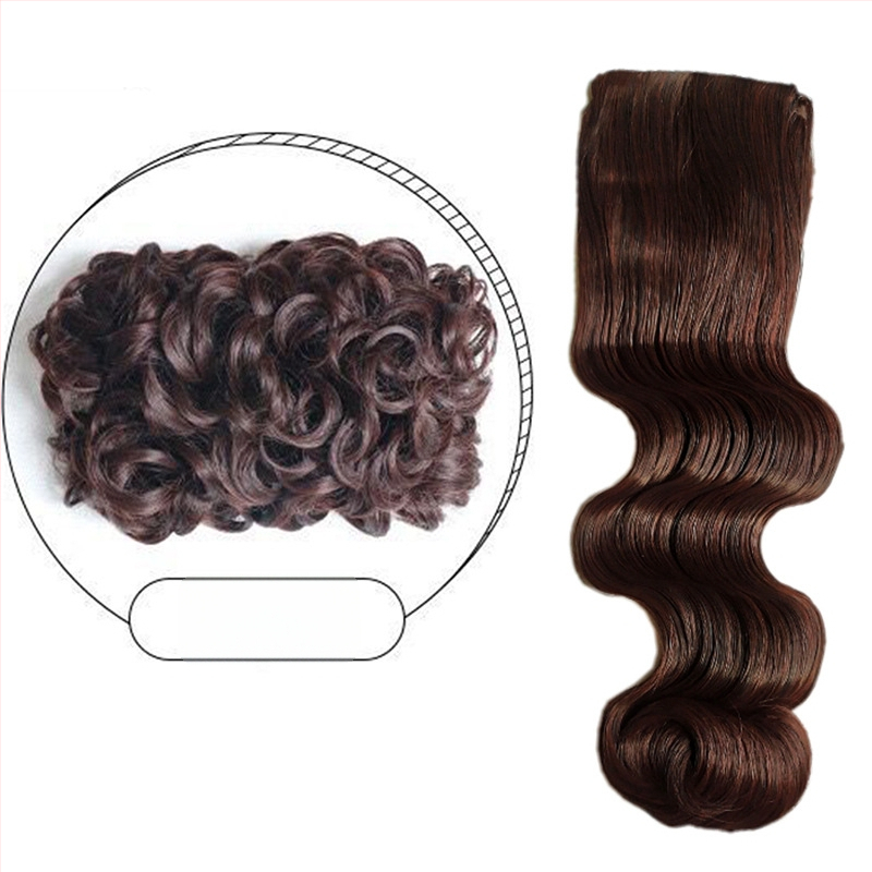 Перука с челка Yuxinde — високотемпературна коса, оформяне за оформяне, античен стил големи вълни, прегънати чела в стил Република Китай, вдъхновена от стар Шанхай