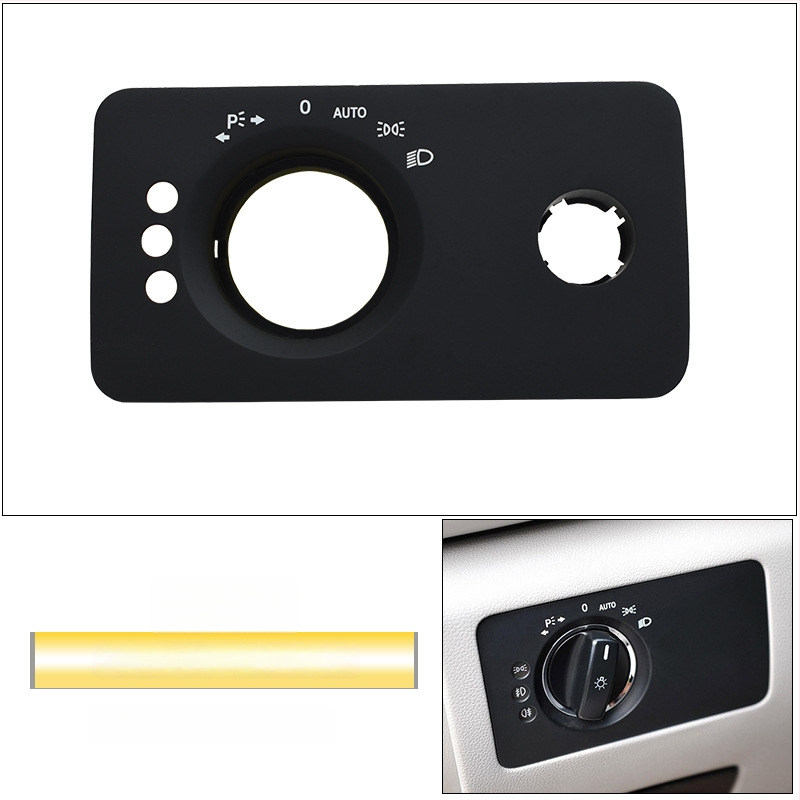 Panel prepínača svetlometov pre Mercedes-Benz R-Class – ABS, kompatibilný s ML/GL, kryt palubnej dosky, Snap-On inštalácia