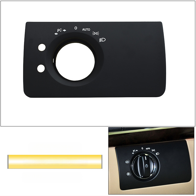 Panel prepínača svetlometov pre Mercedes-Benz R-Class – ABS, kompatibilný s ML/GL, kryt palubnej dosky, Snap-On inštalácia