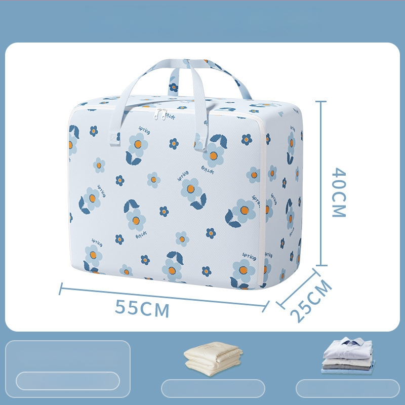 Költöztető táska nagy kapacitású ruhák és paplanok tárolására, cipzárral, por- és nedvességálló, kocka alakú, többfunkciós