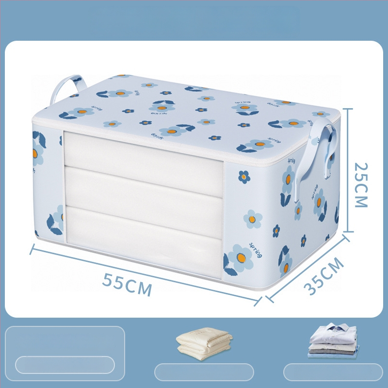 Költöztető táska nagy kapacitású ruhák és paplanok tárolására, cipzárral, por- és nedvességálló, kocka alakú, többfunkciós