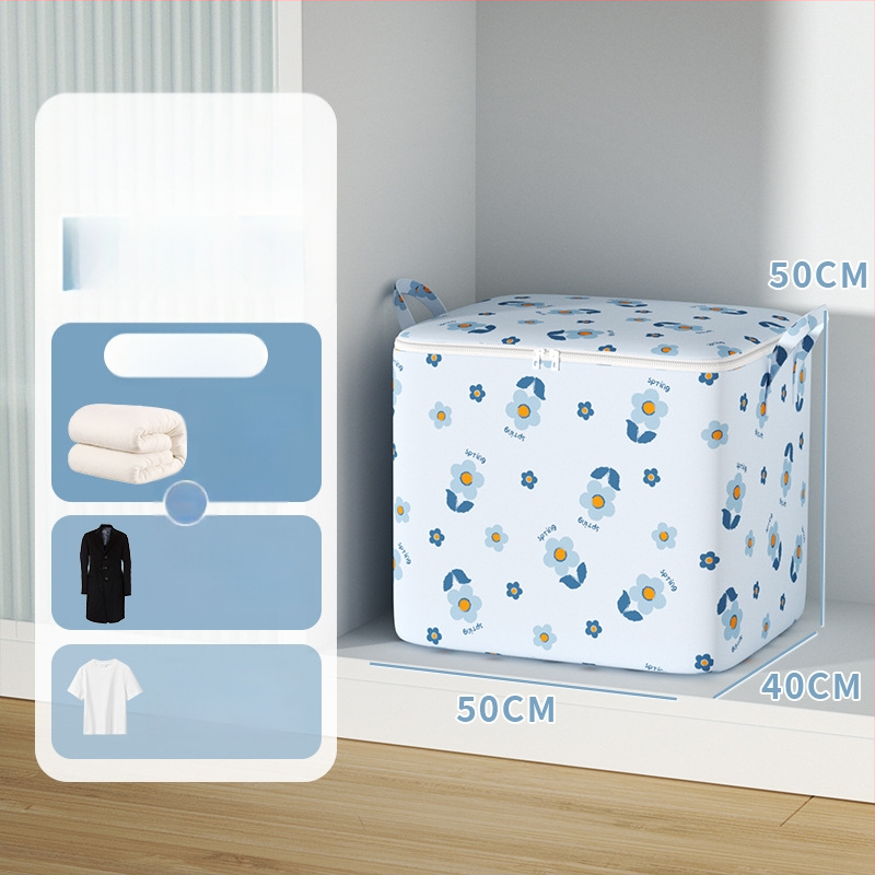 Költöztető táska nagy kapacitású ruhák és paplanok tárolására, cipzárral, por- és nedvességálló, kocka alakú, többfunkciós