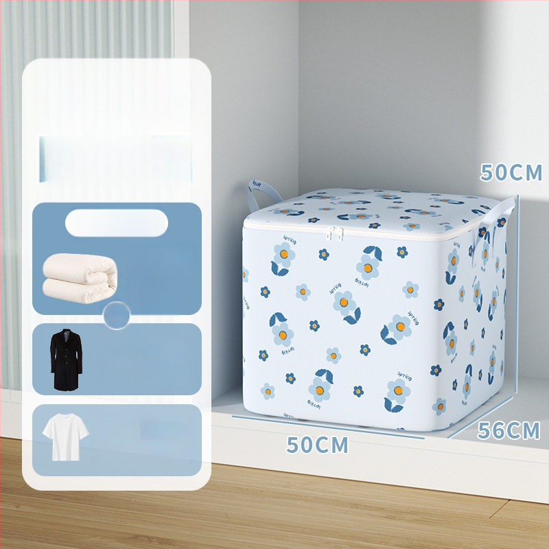 Költöztető táska nagy kapacitású ruhák és paplanok tárolására, cipzárral, por- és nedvességálló, kocka alakú, többfunkciós