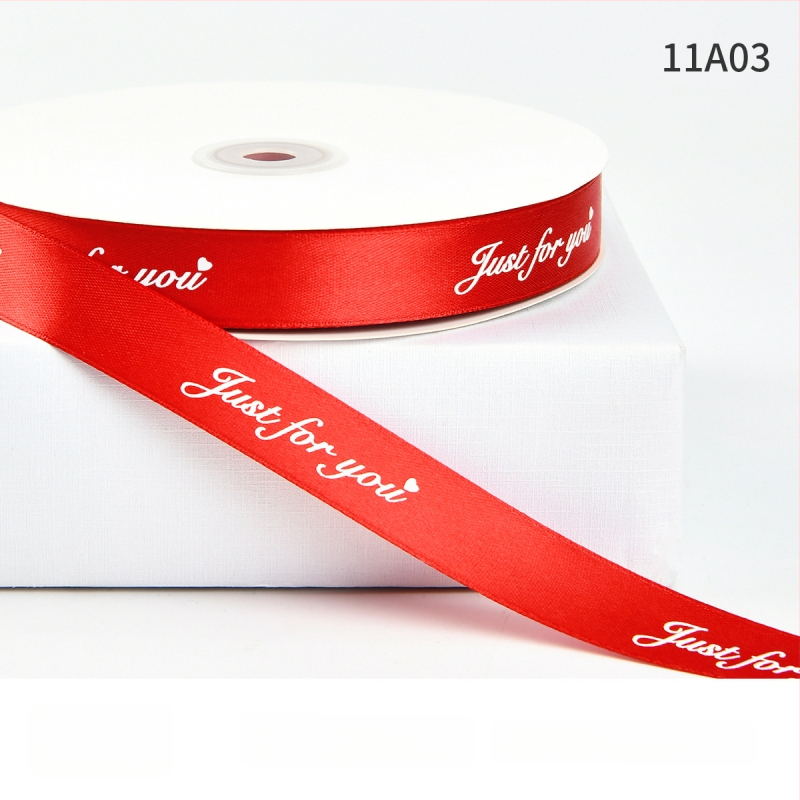 Jiahua σατέν κορδέλα με αγγλικούς χαρακτήρες για τη γιορτή του Αγίου Βαλεντίνου – περιτύλιξη δώρων, ανθοδέματα, DIY
